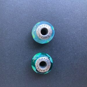 Pandora Green Murano Beads (2)